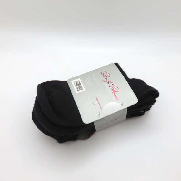 (#W) Marilyn Monroe Super Soft Black/Burgundy 5 Pairs Women's Crew Socks 9-11 - Picture 6 of 7